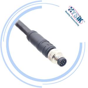 Diritta M8 8 Pin cavo maschio IP67 schermato in PVC PUR a singola estremità stampato Cordset per connessione aeronautica - Product Image 1