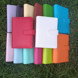 Bán Sỉ Ví Chất Kết Dính Ngân Sách Màu Macaron A5 A6 Cao Cấp Mini 6 Vòng Chất Kết Dính Ngân Sách Có Khóa Kéo Phong Bì - Product Image 2