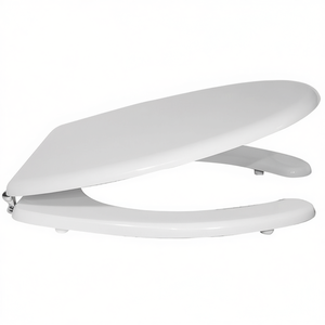 Asiento de Inodoro Universal de Madera Lacada Blanca, 50.5 cm de Largo, 37.5 cm de Ancho, para Inodoros Estándar - Product Image 2