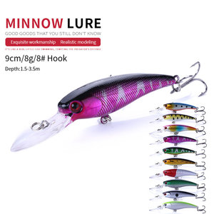 Commercio all'ingrosso wobblers 90 millimetri minnow 8.0g Hard Bait Piccola Sinking Minnow esche Da Pesca - Product Image 2