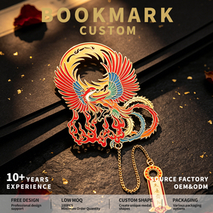 Marcapáginas de Metal Hueco Personalizado con Diseño de Fénix, Regalo de Recuerdo, Artesanía Cultural China Creativa de Primera Calidad para Colección de Viajes - Product Image 1