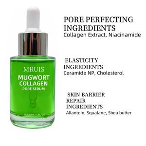 Sérum pour les pores au <span class=keywords><strong>collagène</strong></span> d'armoise 30 ml Liquide Anti-âge et anti-rides Sérum éclatant pour le visage Ingrédients biologiques apaisants Utilisation à domicile - Product Image 2