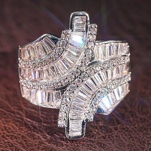 CAOSHI 2026 Anéis de Zircônia Cúbica CZ Deslumbrantes com Design Irregular Deslumbrante para Mulheres/Homens, Joias de Moda para Festas e Casamentos - Product Image 4