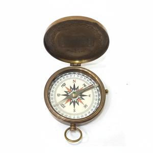 Handmade <b>Brass</b> Nautical Compass Artisanal Maritime Navigation <b>Instrument</b> Decorative Collector - Product Image 1