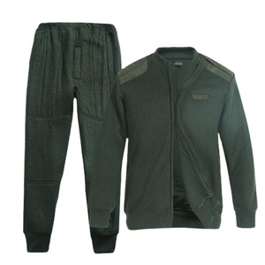 เสื้อคาร์ดิแกนถักแบบทหารสีเขียวมะกอก DFU108 รุ่นสต็อกและแบบสั่งทำพิเศษ พร้อมแผ่นเสริมความแข็งแรงบริเวณไหล่และข้อศอก - Product Image 3