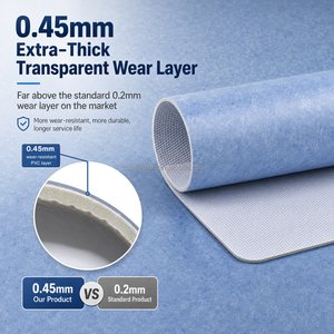 Venta Directa de Fábrica de <span class=keywords><strong>Rollo</strong></span> de Piso Vinílico de PVC Duradero y Antibacteriano para Hospital, Resistente al Desgaste con Textura Lisa - Product Image 4