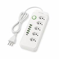 Prise intelligente personnalisée par les fabricants chinois, spéciale Brésil, avec 3/4/5/6 positions et 3 ports USB