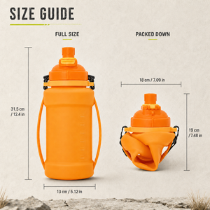 Botella de agua plegable de silicona de 2L con pajita y tapa para beber directamente, a prueba de fugas, sin BPA, boca ancha, para gimnasio, camping, viajes, venta al por mayor, OEM - Product Image 4