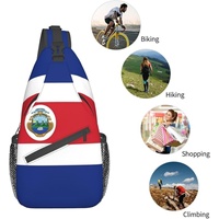 Sac à bandoulière avec drapeau du Costa Rica, sac à dos patriotique de grande capacité, sac à dos de voyage et de randonnée, sac à bandoulière pour hommes et femmes, personnalisé
