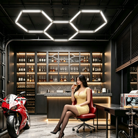 Éclairage LED Hexagonal en Nid d'Abeille pour Garage Privé, Zone d'Entretien Automobile, Éclairage à Haut CRI Focalisé sur les Détails