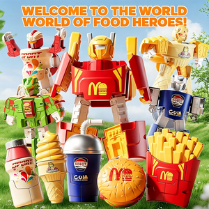 <span class=keywords><strong>Robot</strong></span> Giocattolo Patatine Fritte, Action Figure Trasformabile Guerriero Patatine Fritte per Bambini, Gadget per Feste, Giocattolo Tascabile Creativo per Bambini - Product Image 2