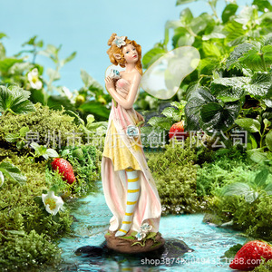 ตุ๊กตาเอลฟ์นางฟ้าดอกไม้ QH-21539 ของตกแต่งสวนกลางแจ้งสำหรับตกแต่งบ้าน ลานบ้าน ห้องนั่งเล่น ห้องทำงาน - Product Image 4