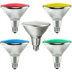 Foco LED impermeable IP65, 15W, RGBW, PAR38, E27, E26, 110V/220V, para interiores y exteriores, regulable, foco de paisaje de jardín