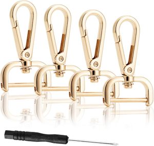 DEVPSISR PCS Detachable Snap <b>Hook</b> Swivel Clasp With Screw Bar Multiple Sizes Hardware For Changing Bag Straps Gold - Product Image 1