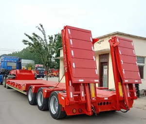 Remolque de plataforma baja hidráulica de 3, 4 y 5 ejes para trabajo pesado, de 1-2 toneladas, con cuello de cisne, 12.5x2.5x1.5m, Shandong Fengniao - Product Image 5