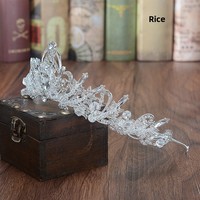 Diadème Couronne de Mariée Fait Main en Alliage de Luxe avec Strass en Cristal pour Anniversaires, Bals de Promo et Fêtes de Princesse