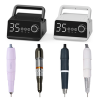 Machine à polir les ongles professionnelle de haute qualité, puissante, portable, sans fil, rechargeable, 35 000 tr/min