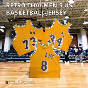 Maillot de <span class=keywords><strong>basket</strong></span> rétro pour <span class=keywords><strong>homme</strong></span> en tissu thaïlandais Heritage, inspiré des joueurs icônes Olajuwon, James, Anthony, Ewing, respirant - Product Image 3