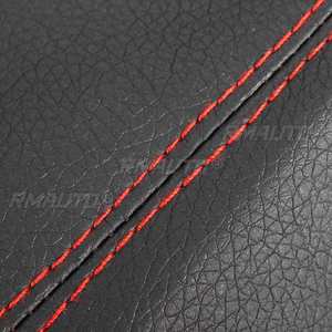 Funda Protectora para Palanca de Cambios de Coche, con Costuras Rojas, para VW GOLF 1997-2006 BORA 1998-2005, Piel Sintética Negra - Product Image 5