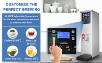 Chauffe-eau électrique portable en acier inoxydable commercial, écran LCD, 2500W, pour les foyers, les hôtels, les restaurants, chauffe-eau