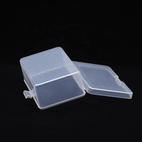 Boîte de rangement pliable à charnières en plastique PP recyclable pour aliments, pilules, cosmétiques, pierres précieuses, montres, boucles d'oreilles, bagues, emballage