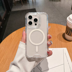 Funda Protectora para Teléfono TPU PC 360 para iPhone 16 Pro Max, Híbrida 3 en 1, Magnética, Transparente, para iPhone 15 14 13 12 - Product Image 1