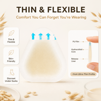 Pansement hydrocolloïde à haute absorption |   Patch pour les pieds à coussinets épais pour la prévention et le soin des ampoules au talon