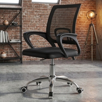 Chaise de bureau ergonomique moderne en maille, pivotante et réglable en hauteur, pour la maison ou le bureau