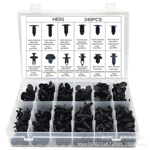 HE01 Clips de nailon para cables, 240 piezas de varios tamaños para Toyota Honda Ford - Product Image 1