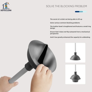 Set Spazzola per WC con Manico Lungo, Spazzola per Pulizia Domestica Senza Angoli Morti con Base - Product Image 4