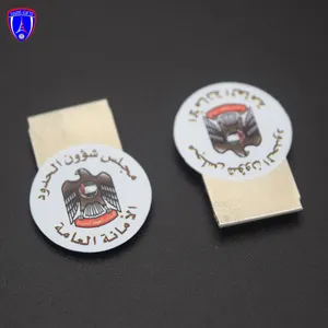 Custom Logo Paperclip Munt Clip Multifunctionele Zilver Plating Dubai Uae Metalen Geld Clip Kaarthouder