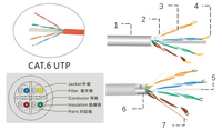 OEM personnalisé 1ft 3ft 50ft UTP quatre paires torsadées câble réseau Ethernet CAT6 câbles de communication produit