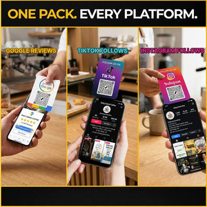 Panneau de suivi des réseaux sociaux pour Instagram, Facebook, YouTube, TikTok, étiquette NFC en PVC, carte de commentaires Google Tap avec NFC et code QR - Product Image 5