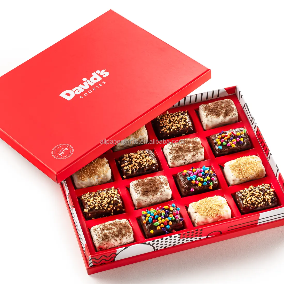 Gourmet-Schokolade Danke Gourmet Italienische Schokolade Schokolade bedeckt Brownie Bite Geschenk box