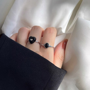 Anillo Ovalado de Plata de Ley S925 con Bisel de Ágata Negra, Joyería de Moda Unisex, Regalo - Product Image 4