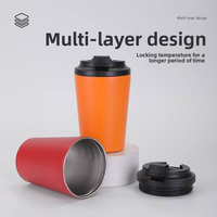 Gobelets isolés chauds de 12oz avec doublure Cremic Tasse à café de voyage Tasse à vide en acier inoxydable Gobelet à café à double paroi réutilisable