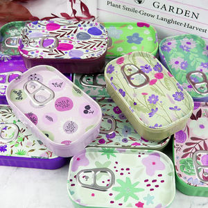Caja de <span class=keywords><strong>lata</strong></span> rectangular pequeña, anillo de tracción, fácil apertura, estilo sardina, latas reutilizables, comida, té, almuerzo, caramelo, Chocolate - Product Image 1