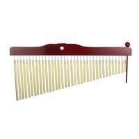 Carillons à vent pour la thérapie sonore, instruments de méditation tubulaires à percussion musicale, en bois naturel, avec support éducatif