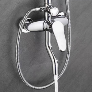 Ensemble <span class=keywords><strong>de</strong></span> <span class=keywords><strong>douche</strong></span> mural moderne et minimaliste à poignée unique <span class=keywords><strong>pour</strong></span> salle <span class=keywords><strong>de</strong></span> bain et villa - Product Image 3