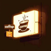Enseigne lumineuse extérieure personnalisée Carrey Sign pour café, étanche, avec logo, pour affichage publicitaire professionnel