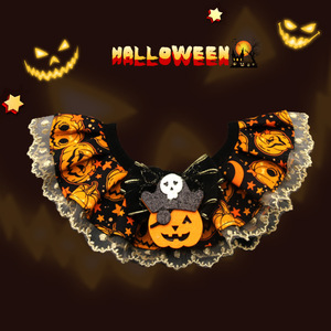 Nuevo Collar para Perro de Halloween con Estampado de Dibujos Animados de Algodón, Ajustable, con Cintas - Product Image 3