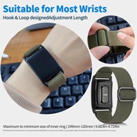 Bracelet de montre Whoop en nylon tissé, toile élastique, boucle à ardillon, bracelet de montre sport monobloc 290 mm * 22 mm
