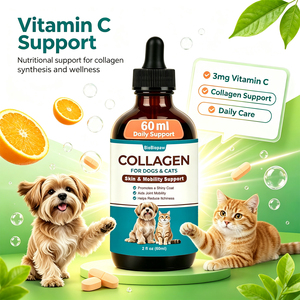 Collagen Liquid For Dogs Cats - Promotes Shiny Coat Reduces Shedding Itchiness Relief Joint Mobility Support Pet Health - Product Image 5