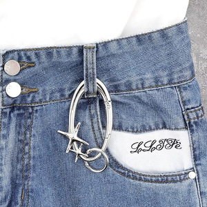 Moschettone a <span class=keywords><strong>Stella</strong></span> in Lega di Zinco di Alta Qualità, Anello Portachiavi a Forma Speciale per Borsa, Unisex, Vendita all'Ingrosso - Product Image 2