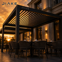 Pergola en aluminium Jiake Commercial 6063-T5 avec toit à lames motorisées pour hôtel, restaurant, terrasse, patio, pavillon extérieur