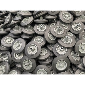 Pu Rubber <b>Wheels</b> For Garbage <b>Bins</b> 100 120 240L Round Thickened Indoor Outdoor Use - Product Image 1