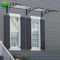 100% couvercle d'auvent de patio en aluminium protégé contre les UV 100% PC voile en polycarbonate abri d'auvent de balcon à commande électrique