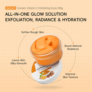 Gommage Corporel Nourrissant en Gros VC Curcuma Exfoliant Éclaircissant et Adoucissant 100g Crème Gommante pour le Corps - Product Image 5
