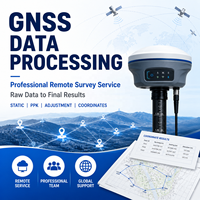 Service professionnel de traitement des données de relevés GNSS RTK, transformation des coordonnées de base statique PPK et cartographie