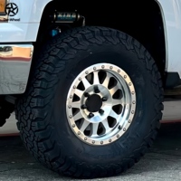 Jantes forgées usinées argentées à 12 rayons DW Modified Performance 17, 18, 20 pouces, 6 trous, à déport profond, compatibles avec les jantes de style pick-up tout-terrain